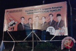 Baleho alat peraga kampanye Pilkada Sarolangun rusak