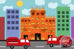 Gedung Kemenkumham terbakar