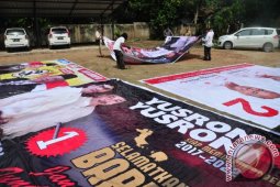 KPU Babel Serahkan 878 Alat Peraga Kampanye