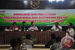 AETI Babel Sosialisasikan Keselamatan Kerja Penambang Timah