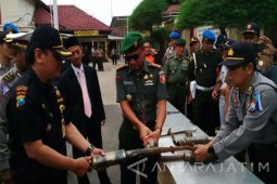 Polres Pamekasan Musnahkan Knalpot Brong