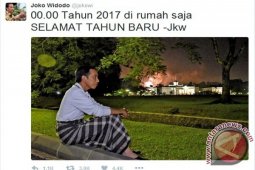 Presiden Jokowi Rayakan Tahun Baru di Rumah Saja