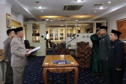 Sutono Dilantik Jadi Sekdaprov Lampung, Adeham Asisten Ekobang