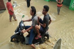 Banjir di Kota Pamekasan Berangsur Surut
