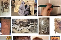 Seniman Trenggalek Geluti Seni Lukis Pirografi
