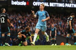 Kevin De Bruyne absen tiga bulan karena cedera lutut