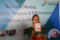 Pertamina Sosialisasi SPBU "Cashless" Atau Transaksi Non Tunai Di Pontianak