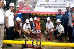 Menteri ESDM Pantau Jaringan Gas Mojokerto (Video)