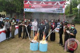 Polda dan Kejati Babel Musnahkan Barang Bukti Narkoba