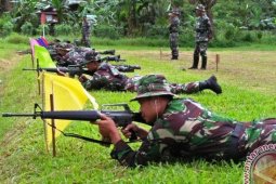 Puluhan Prajurit Korem ASN Samarinda Berlatih Menembak