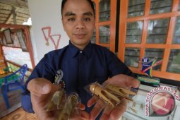 Remaja Gorontalo Buat Miniatur Alat Musik Polo-palo