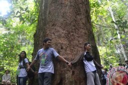 Bupati Ismunandar dan komunitas lingkungan tanam pohon ulin