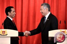 Jokowi-Lee saksikan manuver pesawat tempur RI-Singapura