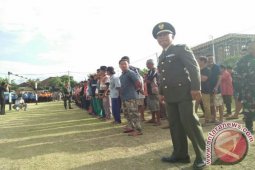 Pengungsi Gunung Agung Mengikuti Upacara Kesaktian Pancasila