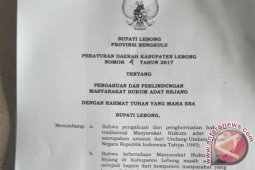 Lebong Miliki Perda Pengakuan Masyarakat Adat Rejang