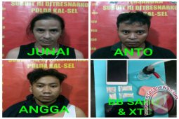 Polda Kalsel Tangkap Tiga Pelaku Pesta Narkoba