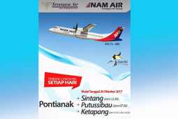 Nam Air Segera Layani Putussibau-Pontianak