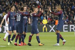 Cavani Sumbang Gol Saat PSG Hancurkan Angers