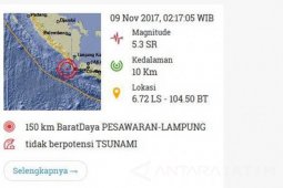 Gempa Bumi 5,3 SR Guncang Pesawaran Lampung