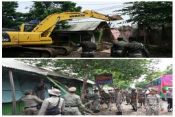 Petugas Gabungan Bongkar Paksa Warung di Sepanjang Jalur Pantura Situbondo (Video)