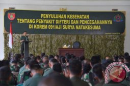 Korem 091/ASN Gelar Penyuluhan Difteri