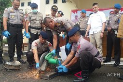 Senpi hasil kejahatan dipotong di Aceh Utara