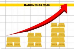 Harga emas naik tajam dipicu penurunan dolar AS