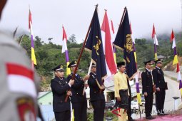 Upacara Hari Bhakti Imigrasi di Entikong