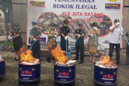 BC Sidoarjo Musnahkan 10,5 Juta Batang Rokok Ilegal (Video)