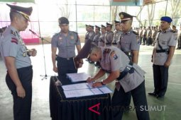 Enam pejabat Polres Langkat sertijab