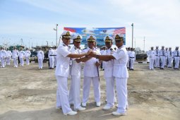 Dua komandan KRI berganti di Lantamal Pontianak