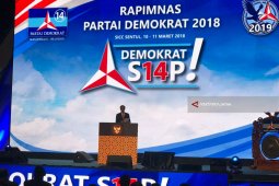 Jokowi Hadiri Rapimnas Demokrat di Sentul (Video)