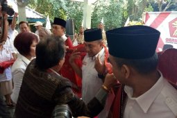 Edy di pelantikan Gerindra Pematangsiantar