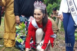 Puteri Indonesia 2018 tanam bibit pelawan di Namang (Video)