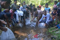 Pemkab Abdya tebar 500.000 benih ikan