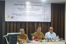 Jalur transmisi listrik 500KV lintasi Muarojambi-Tanjabbar