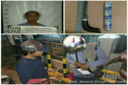 Polsekta Banjarmasin Utara amankan pria bawa sajam