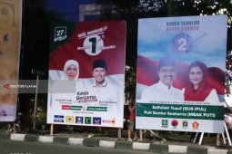 Panwaslu Awasi Pemasangan APK agub-Cawagub Jatim di Surabaya
