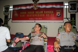 Polda Maluku sumbang 150 kantong darah