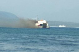 KMP Labrita Adinda Terbakar Saat Menuju Pelabuhan Ketapang
