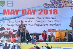 Pemkab Bekasi peringati "May Day" di komplek Stadion Wibawa Mukti