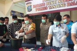 Polres gelar pemusnahan tiga jenis narkotika