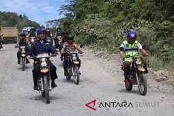 Cek Pos Pam Lebaran Forkopimda Tapsel kendarai sepedamotor