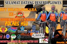 Polres HSU gelar Gowes Sebanua 6 meriahkan HUT Bhayangkara