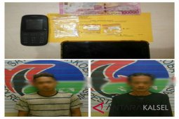Polresta Banjarmasin tangkap dua pengedar saat transaksi