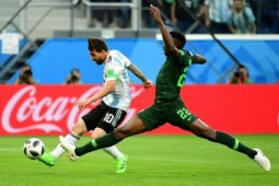 Messi dan Rojo antar Argentina lolos ke 16 besar