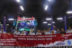 Pemudik Guyub Rukun BUMN Tiba di Purabaya