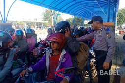 Pemudik di Pelabuhan Tanjungkalian diminta tertib mengantre