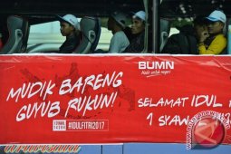 Bus mudik bareng BUMN lulus "ramp check"