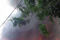 Kebakaran hanguskan gudang rotan di Mantuil